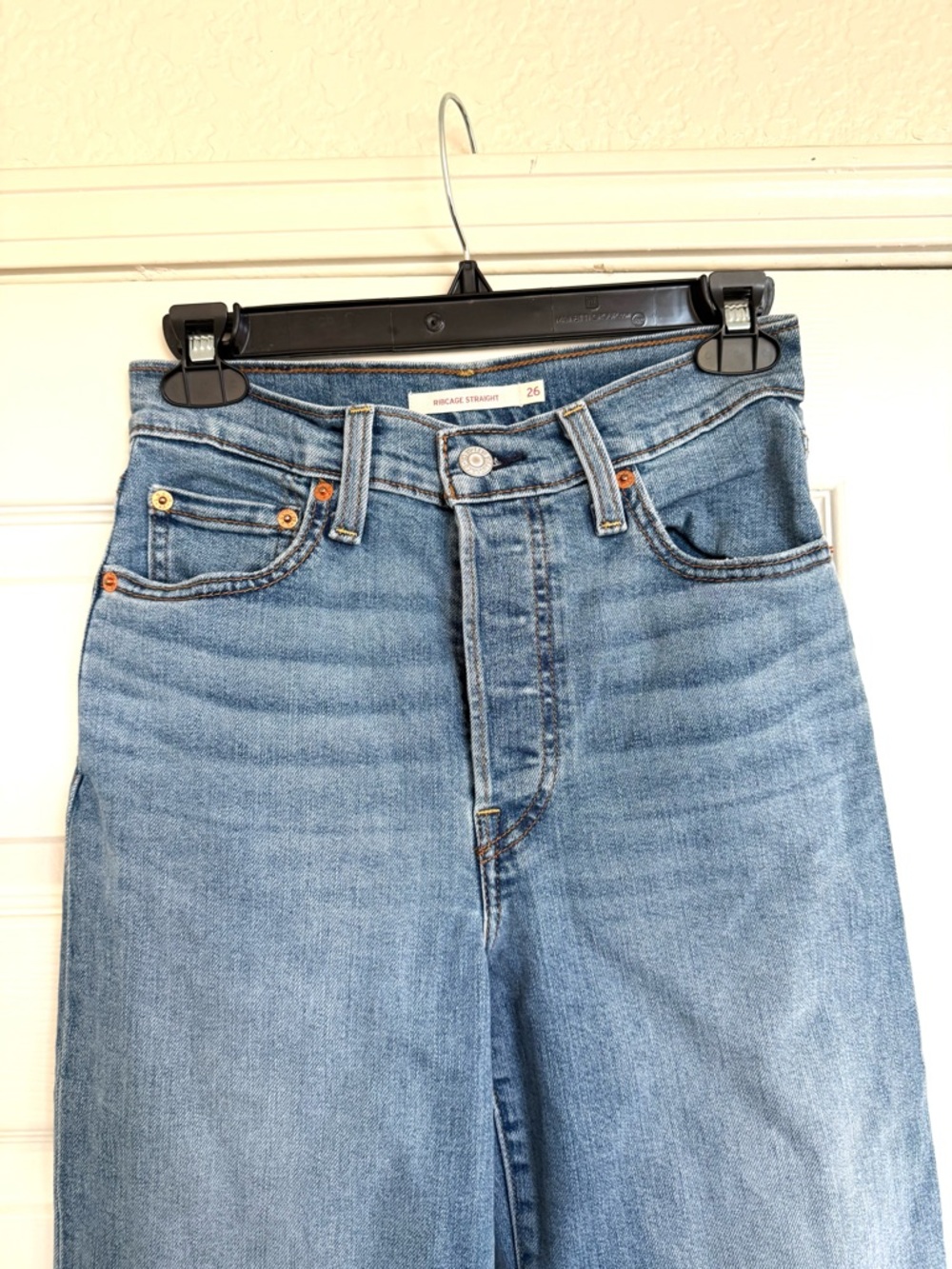 Levi’s Ribcage Full Length Straight Leg Denim Jeans 26 - Picture 5 of 7